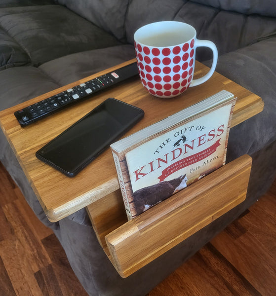 Arm Sofa Table with Pocket for Laptop or Book