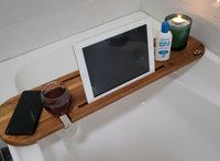 Bath Caddy suits 1 or 2 People Holds 2 x Wine Glasses, 2 x Tablets