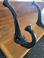 Coat / Hat /Bag/ Key Rack with Shelf and 4 x Cast Iron Hooks Free Engraving, great as a gift idea