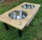 Elevated Large Double Dog Feeding Station