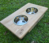 Elevated Dog Medium Bowl Stand Free Engraving