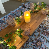 Foldable Wine Picnic Table with Lazy Susan