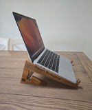 Laptop Stand, Timber Personalised Ergonomic Workstation, Portable, Gift Idea, Free Engraving