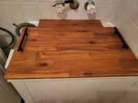 Laundry Tub Cover with Handles and Cut Outs