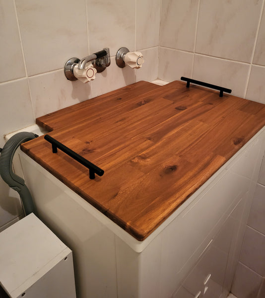 Laundry Tub Cover with Handles and Cut Outs