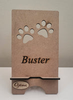 Doggy Phone Holder with Paw Prints  Free Personalisation