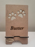 Doggy Phone Holder with Paw Prints  Free Personalisation