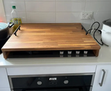 Stove Top Cover with Handles 640mm x 550mm x 70mm Risers