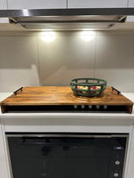 Stove Top Cover with Handles 640mm x 550mm x 70mm Risers