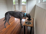 Elevated Tall Large Double Dog Feeding Station with Stainless Steel Dishes with 40cm Legss Flat Pack