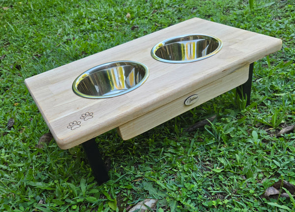 Elevated Dog Medium Bowl Stand Free Engraving
