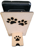 Doggy Phone Holder with Paw Prints  Free Personalisation