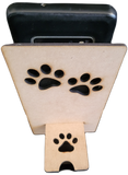 Doggy Phone Holder with Paw Prints  Free Personalisation