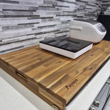 Stove Top Cover / Noodle Board with Cut Out Handles 680mm x 540mm x 60mm Risers
