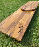 Grazing Board 120cm x 30cm with Legs & 28cm Lazy Susan Flat Pack