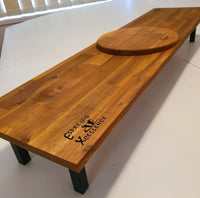 Grazing Board 120cm x 30cm with Legs & 28cm Lazy Susan Flat Pack