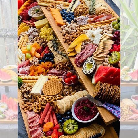 Oztima Grazing Board / Cheese Platter 2 Tier One with Legs Flat Pack 120cm x 30cm