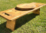 Foldable Picnic Table / Camping Table with Lazy Susan Free Engraving 80cmx 30cm