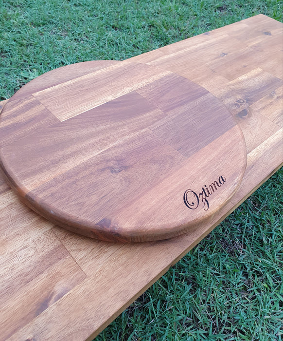 Grazing Board 120cm x 30cm with Legs & 28cm Lazy Susan Flat Pack