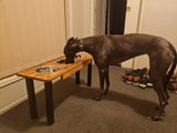 Elevated Tall Large Double Dog Feeding Station with Stainless Steel Dishes with 40cm Legss Flat Pack