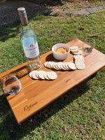 Ultimate Wine Delight Grazing Board/ Picnic Table Holds 2 Wine Glasses 60cm x 30cm